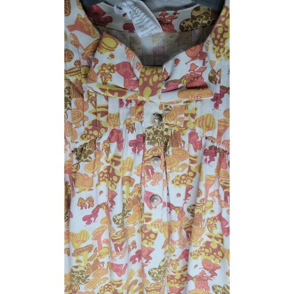 Kate Quinn 7Y Neutral Multi Mushroom Long Sleeve Library Dress NWT Organic Cotto - Picture 4 of 6